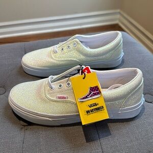 NWT white sparkly, vans shoes, brand new size 7